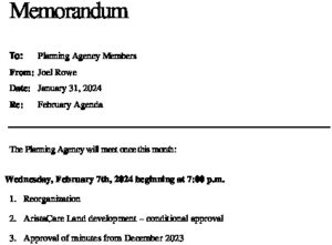 Icon of 1. Planning Agency Agenda - February 2024