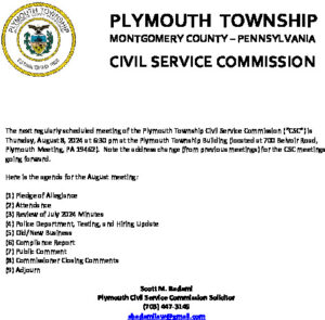 Icon of 4a. Civil Service Commission Agenda - August 2024