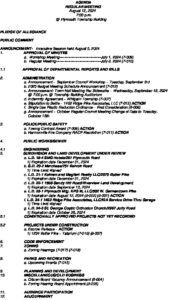 Icon of 8. Regular Meeting Agenda - August 2024