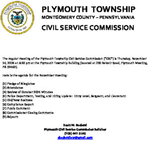 Icon of 7. Civil Service Commission Agenda - November 2024