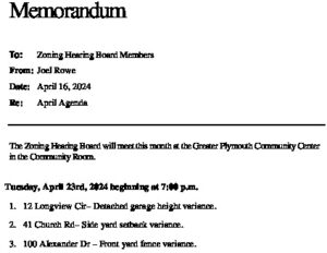 Icon of 4. Zoning Hearing Board - April 23, 2024
