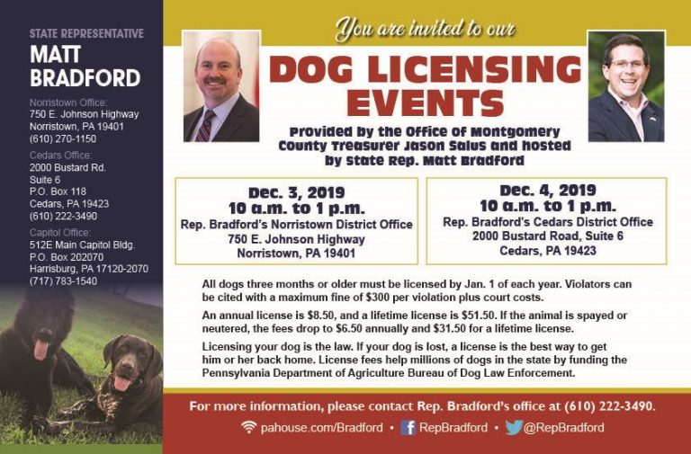Dog Licensing Events Plymouth Township