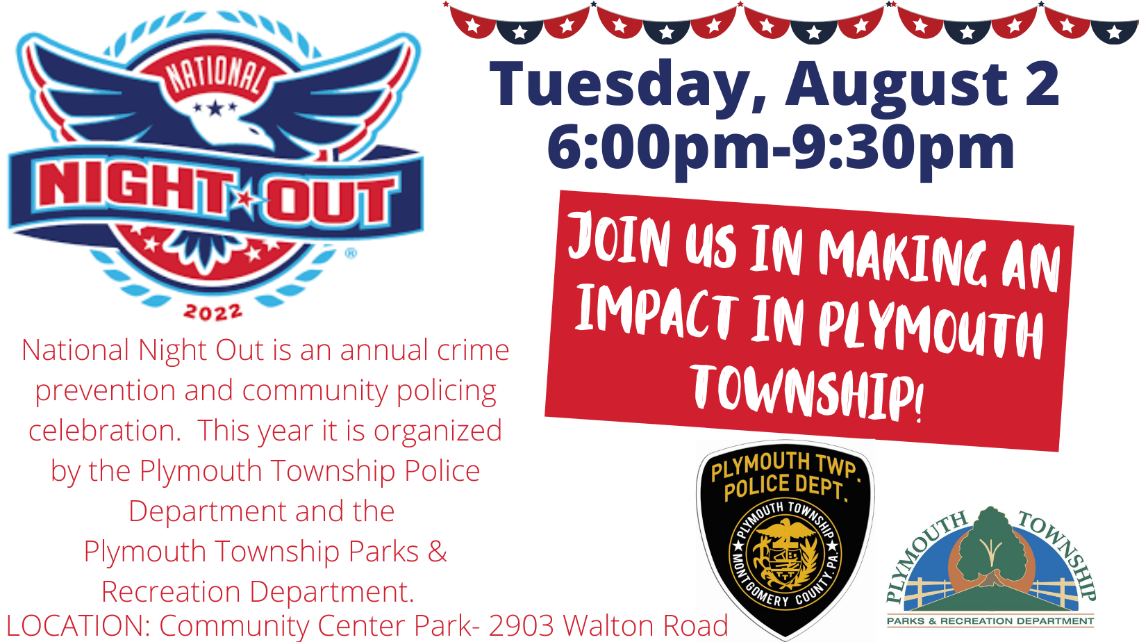 National Night Out @ Greater Plymouth Community Center- Park